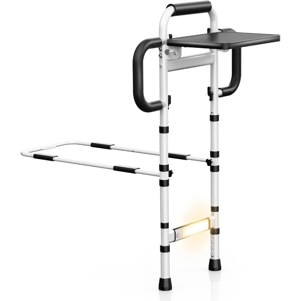 

Bed Rails for Elderly Adults Safety, FSA/HSA Eligible Height Adjustable Bed Rail with Non-Slip Handle Foldable Desk & Motion Sen
