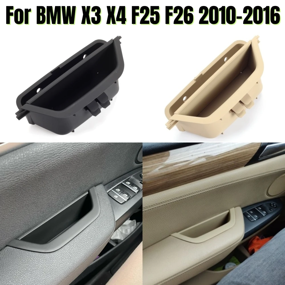 Manija de puerta de conductor Interior LHD RHD, reposabrazos, Panel de almacenamiento, cubierta de caja para BMW X3 X4 F25 F26 2011 2012 2013 2014