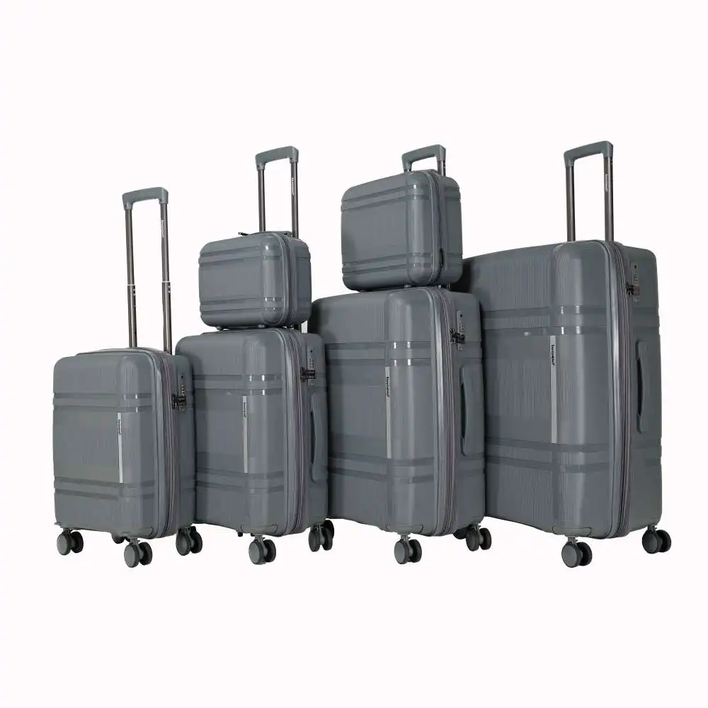 

Unisex 6-Piece Expandable Hardside Luggage Set Lightweight Carry On Suitcase with Rotating Wheels Password Lock