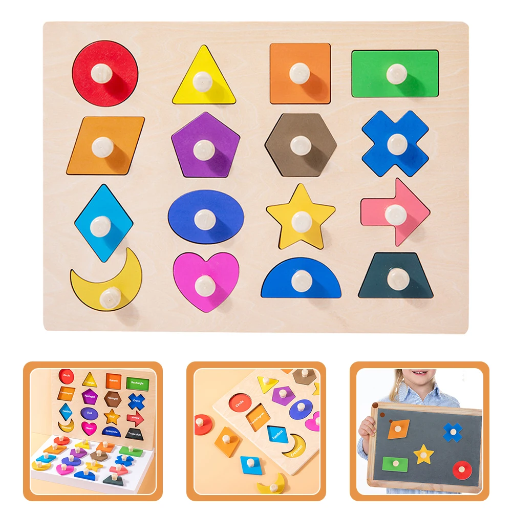 Planche de Puzzle magnétique, jouets colorés en bois, reconnaissance de forme, jouet éducatif, apprentissage domestique, Puzzle intéressant pour tout-petits, sûr