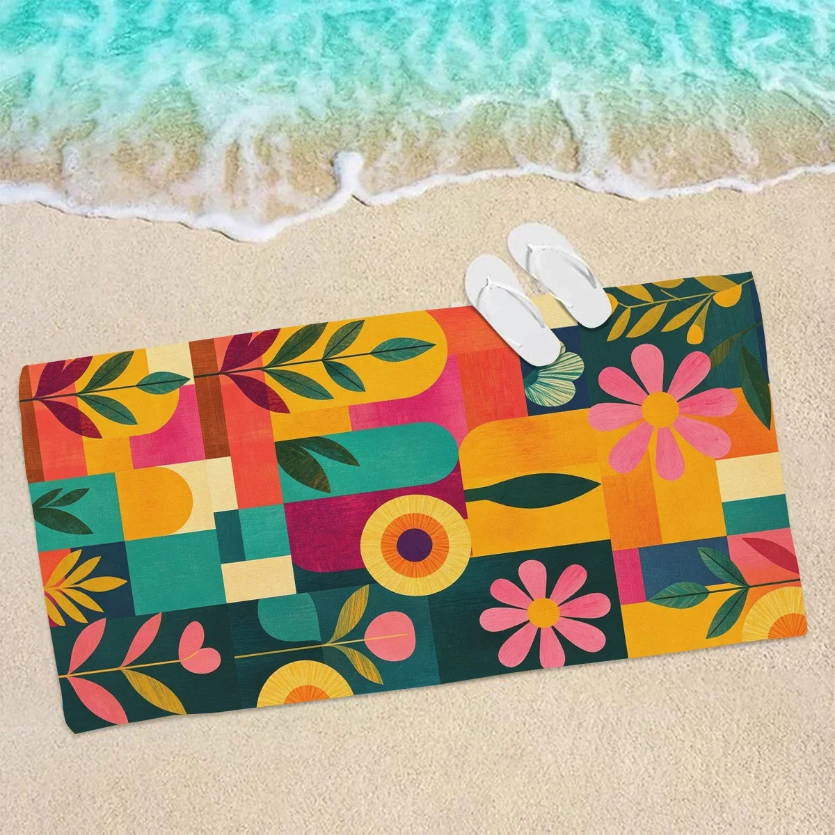 Polyester Beach Towel - Multi-functional Towel for Swimming, Fitness, Camping, Yoga, Travel and Beach Activities