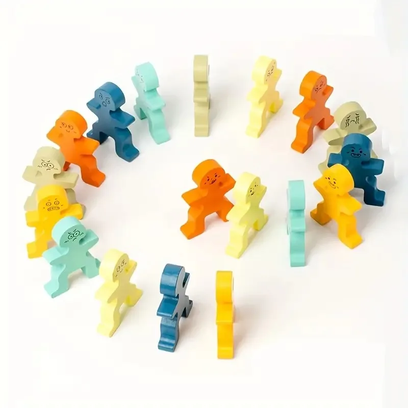 Houten leuke puzzel bordspel balansspeelgoed, hands-on balanstraining speelgoed, ouder-Youngsters interactieve schurk Domino