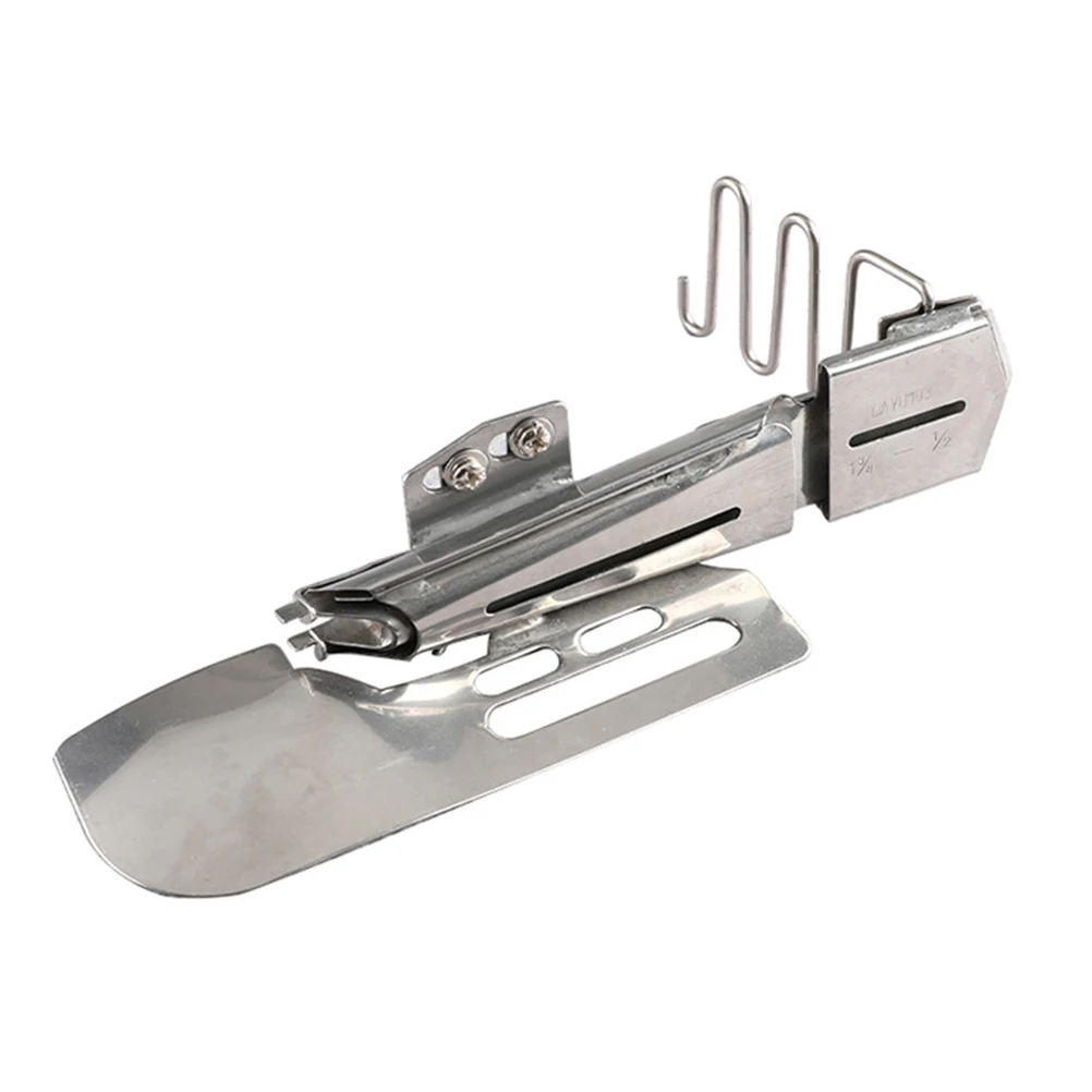 

Stainless Steel Hemming Binder Sewing Machine Presser Foot Edging Device for Industrial Bias Binding Quilting Seam Finish