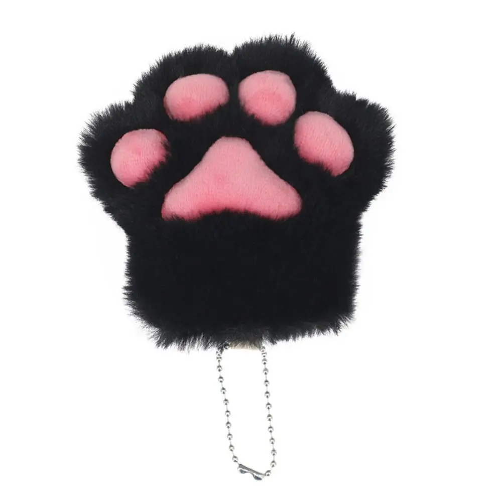 Cute Stuffed Realistic Claw Keychain Cat Paw Kawaii Plush Doll Pendant Hanging Soft Backpack Ornaments Girls