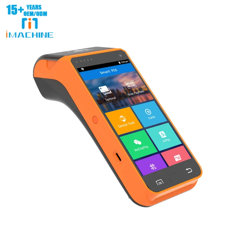 

IMachine K9 4G Android Handheld POS Terminal 5 Inch Screen with NFC WIFI Bluetooth & USB Connectivity for Restaurant Retail Use