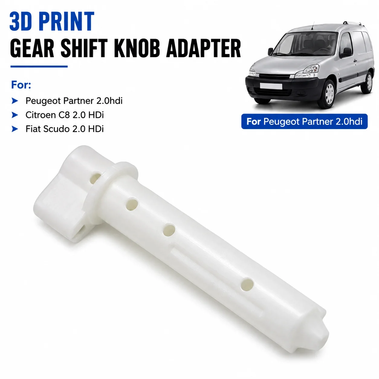 Für Peugeot Partner Jumpy Expert Citroen C8 Fiat Scudo Schalthebeladapter 3D-gedruckter Ersatz – Detail 1