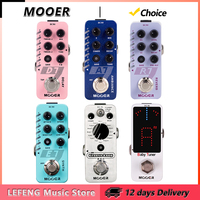 MOOER Guitar Effect Pedal Polyphonic Synth/Digital Delay/Ambiance Reverb/Digital Reverb/Drum Machine Looper/High Precision Tuner