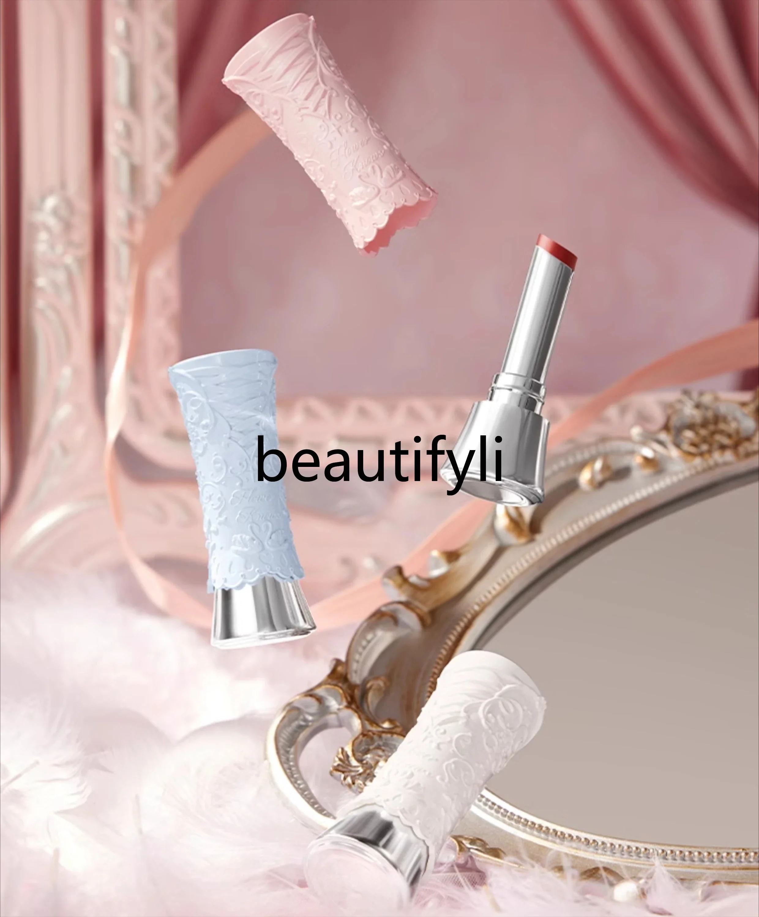 Lipstick Solid lip glaze Lip gloss Lip mud Female mirror Water matte non-fading non-stick cup Swan ballet