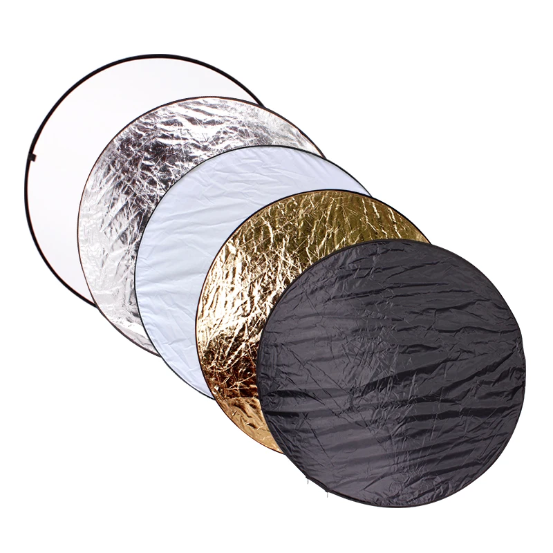 5 in1 60cm/80cm/110cm Reflector Photography Collapsible Portable Light Round For Photo Studio Multi Photo Disc Diffuers