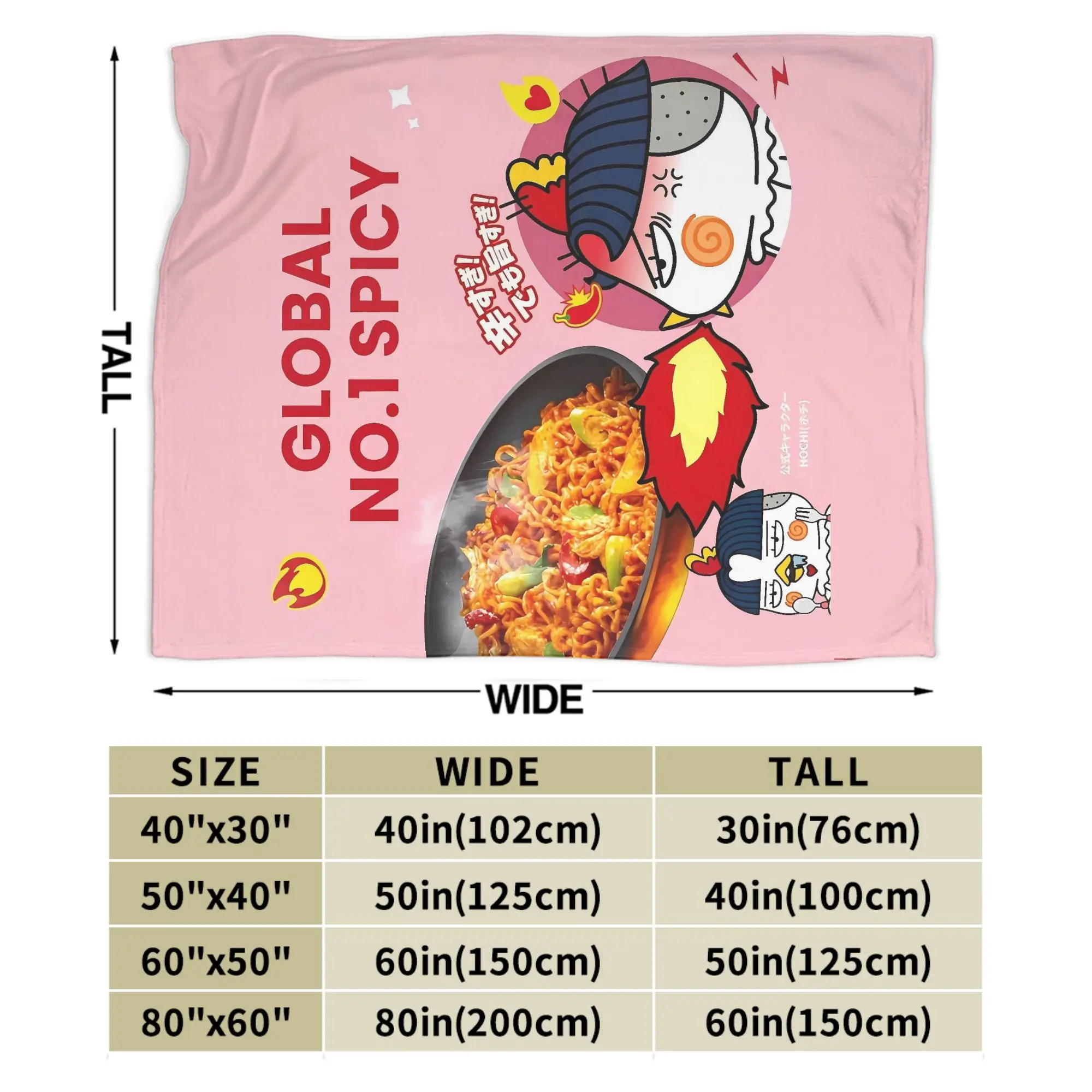 Spicy Chicken Noodles Hot Buldak Blanket Travel Office Flannel Bedding Throws For Living Room Soft Warm Design Quality Bedspread view 6