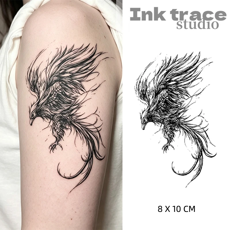1/2PCS Waterproof Roc Bird Temporary Tattoo Sticker Semi-Permanent Magic Fake Tattoo Lasts up to 15 Days