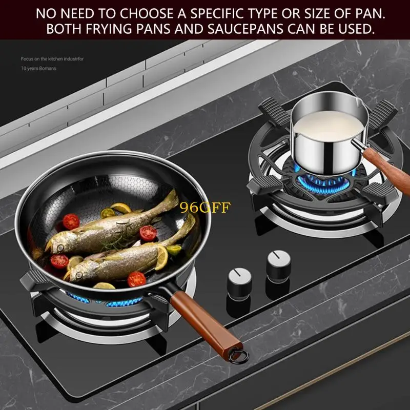 96GF استبدال موقد الغاز قوس الحديد الزهر غاز موقد محول محول المنزل مقاومة للحرارة ملحقات طهي آمنة