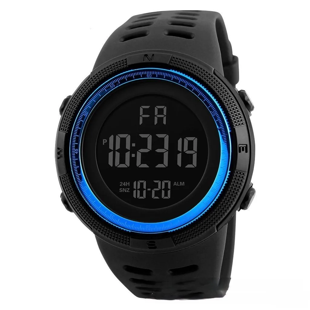 Relógio eletrônico digital masculino UTHAI, brilho esportivo, mostrador grande, ao ar livre, tendência de aventura, multifuncional, 49mm, C26