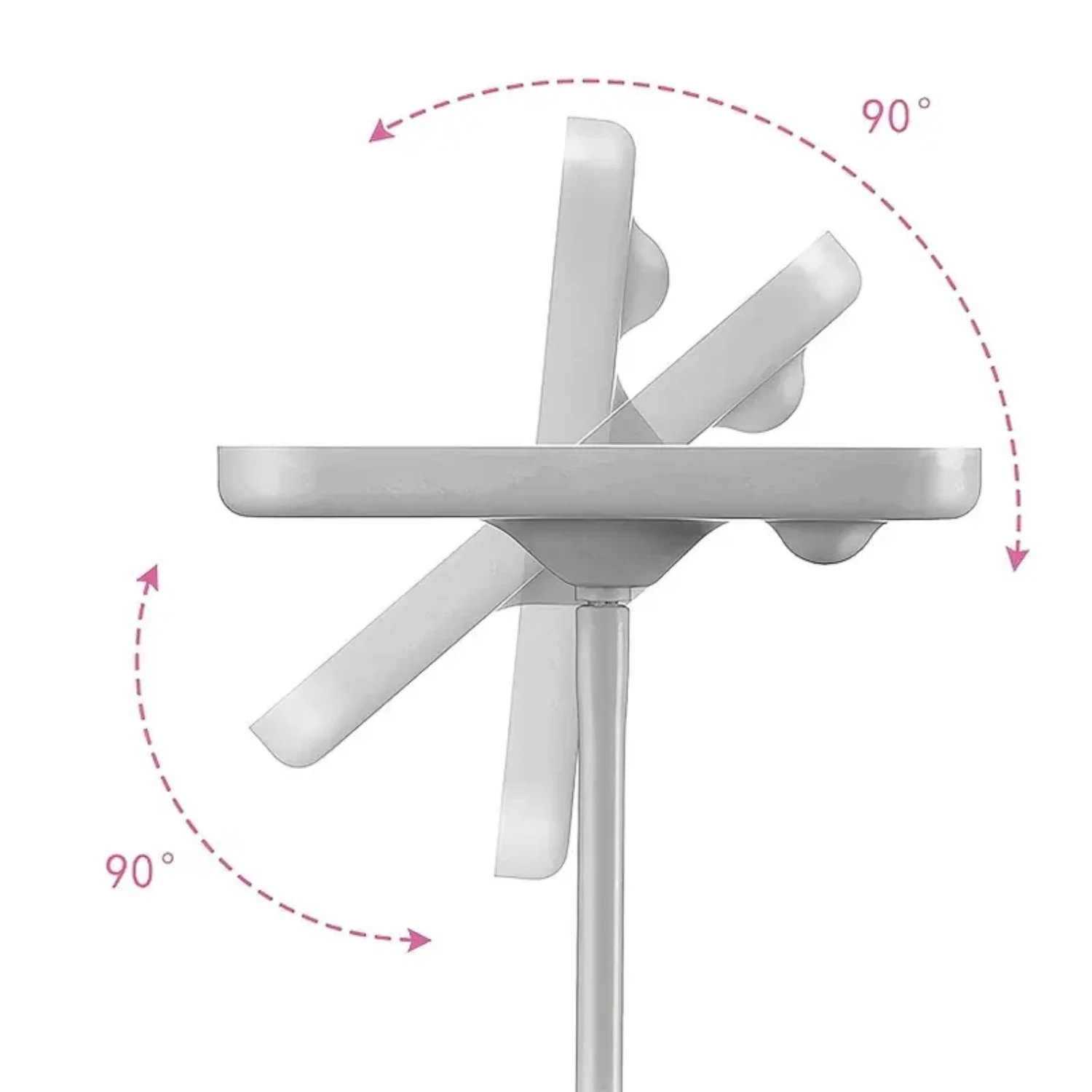 Miroir de maquillage 4.2 par LED réglable avec lumière à intensité variable, miroir de courtoisie avec rotation à 90 ° pour un maquillage de précision et un toilettage