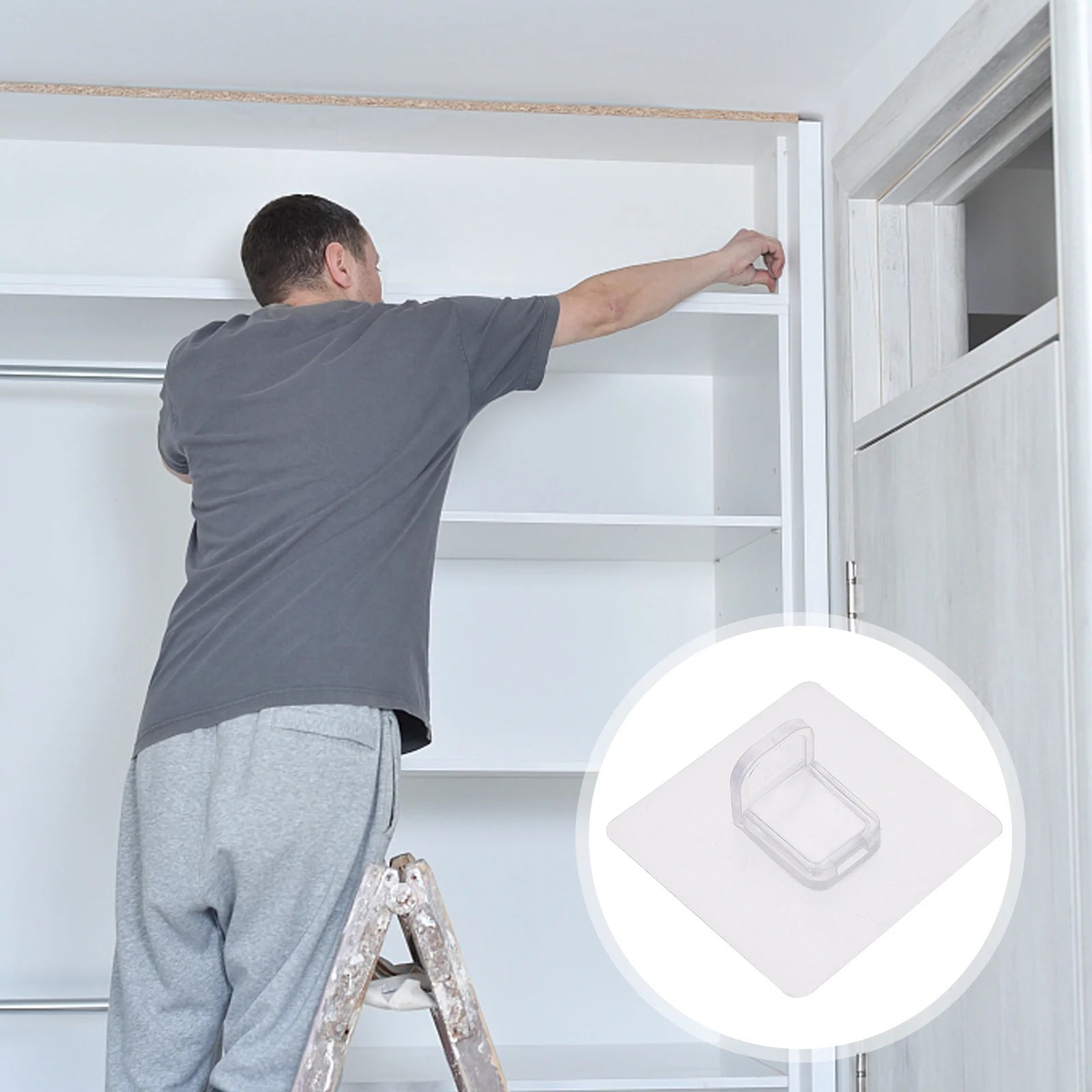 

24pcs Layer Shelf Support Adhesive No Punch Hole For Closet Display Cabinet Bookcase Adjustable Shelf Bracket Pegs Hardware