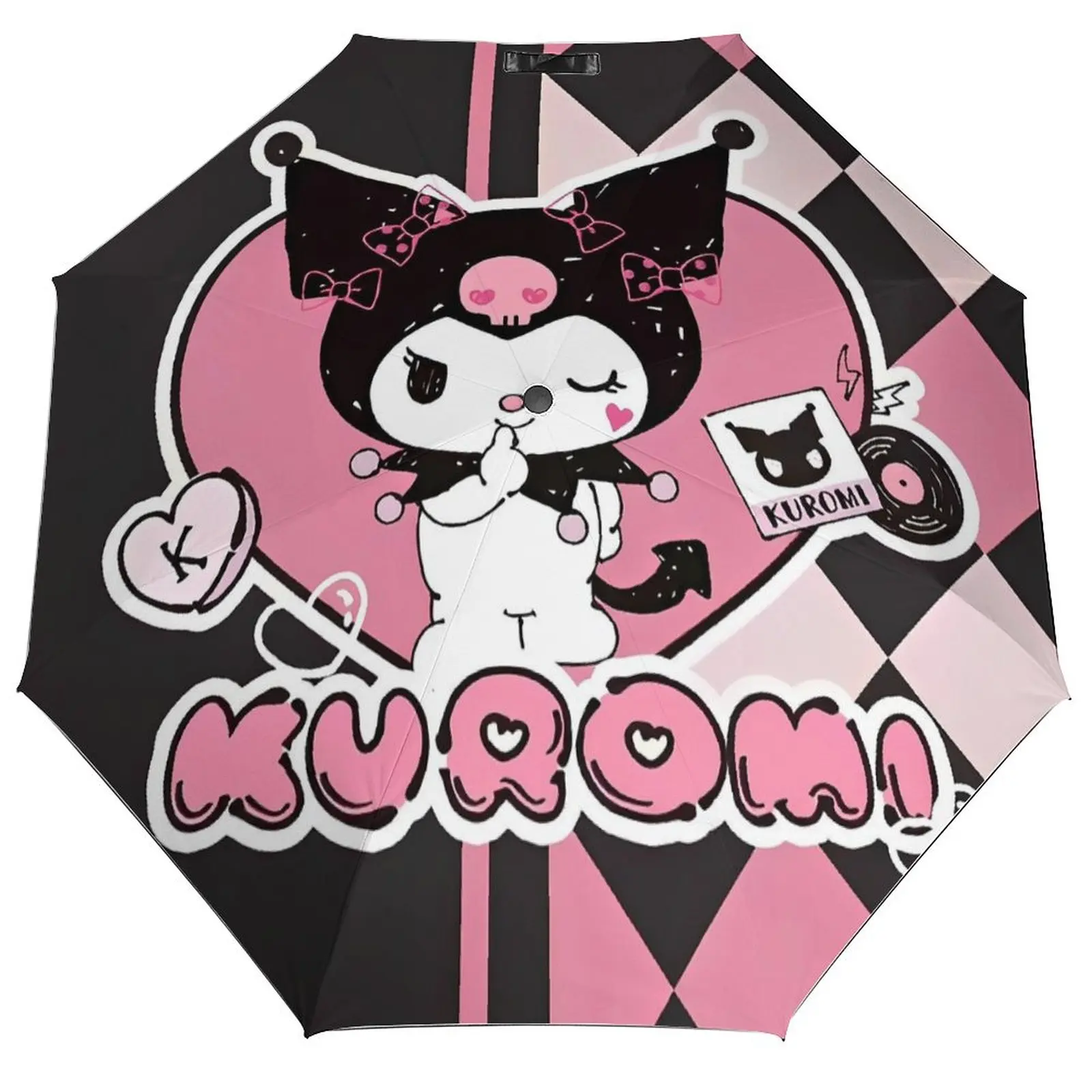 

8-Rib Auto Umbrella UV Protection Sunshade Kawaii Kuromi Japanese-Japan Cute Cartoon Umbrella Car Portable Umbrellas