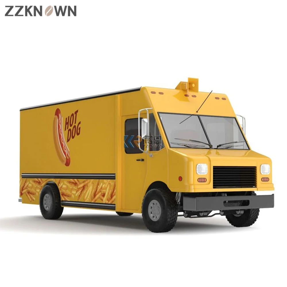 Rimorchio per alimenti zincato per camion per alimenti mobile in vendita Friggitrice per pollo Carrelli da pranzo mobili personalizzati con CE DOT