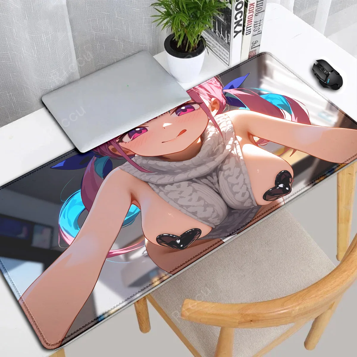 Minato Aqua Hololive Anime mousepad kenar kilitleme klavye sümen adet oyun kabine halı dizüstü bilgisayar faresi ped Kawaii kız masa Mat