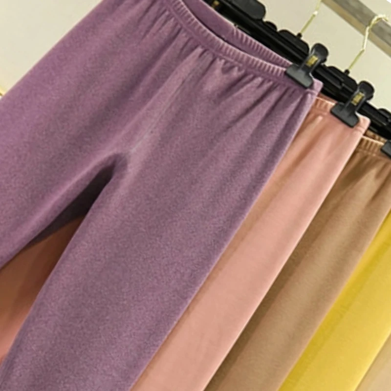 

Autumn And Winter Fashion Slim High Waist Elastic Warm Casual Warm Pants For Women