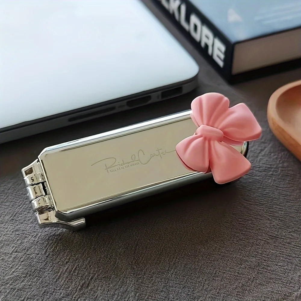 1 Stück tragbare, stilvolle Mini-Klapp-Damenhaarbürste mit Gummiborsten für alle Haartypen, perfekt zum Reisen und Einkaufen – Detail 3
