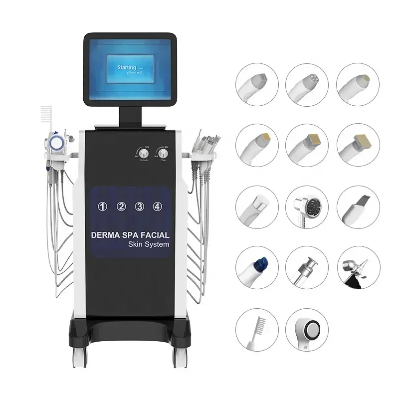 15 in 1 facial hydro Water Oxygen Facial cleaning device Hydras Facials Deep Cleansing for Face diamond