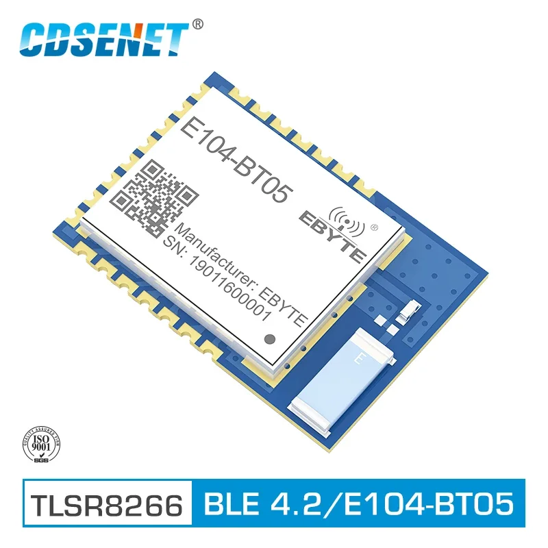 TLSR8266 2.4GHz BLE4.2  Wireless Serial to BLE Bluetooth Module SMD  AT Command Slave Transmitter Low Power Sleep E104-BT05