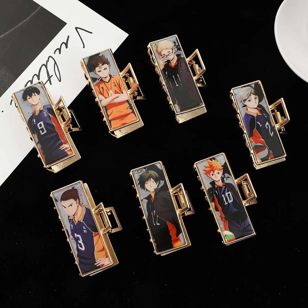 Giappone Anime Cartoon Haikyuu grande artiglio Clip granchio Barrette per le donne ragazze capelli artigli Clip da bagno coda di cavallo Clip accessori per capelli