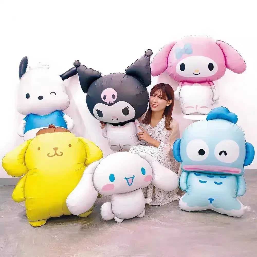 

Kawaii Sanrio Jumbo воздушный шар детский мультфильм Kuromi My Melody Cinnamoroll воздушные шары для дня рождения украшения реквизит поставки подарки