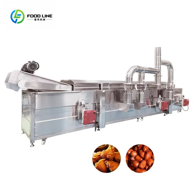 Machine commerciale continue de friteuse de chips de pommes de terre de Chinchin de 500Kg/H pour le poulet frit