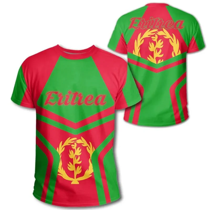 

3D The Flag Of Eritrea Printed T Shirt Eritrea Emblem Graphic T-shirts For Men Kid Fashion Streetwear Short Sleeves Clothes Top