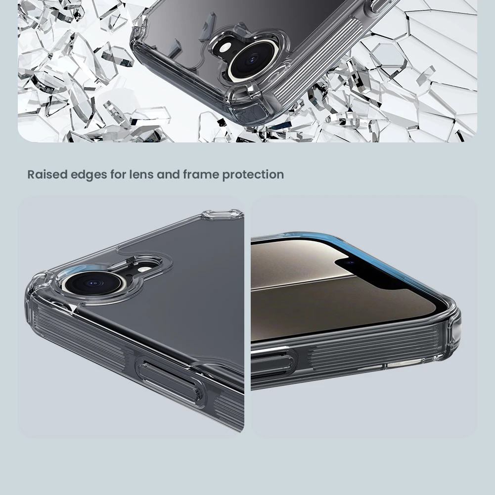 Nillkin Etui Nature TPU Pro do iPhone 17E/iPhone 16E, przezroczyste, odporne na upadki, z poduszkami powietrznymi, ochronne etui na telefon — zdjęcie produktu 5