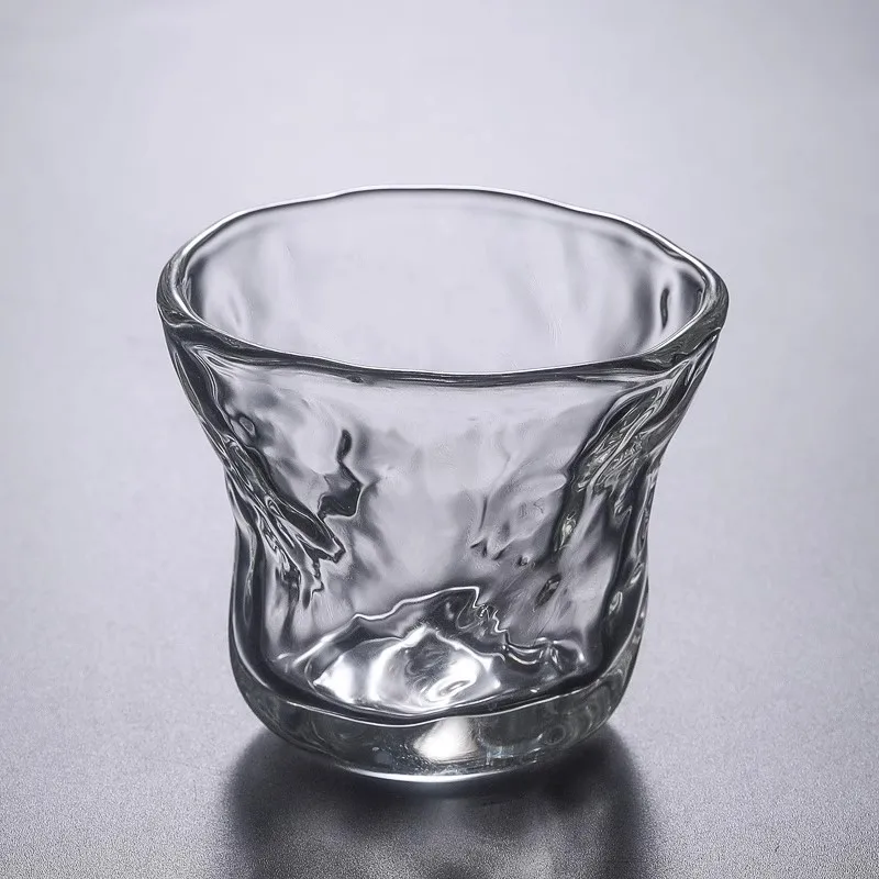 

Handmade Japanese Kung Fu Tea Ceremony Set, Shaped Glass Cup, Thickened Hammer Pattern, Small Tea Cup, W5309