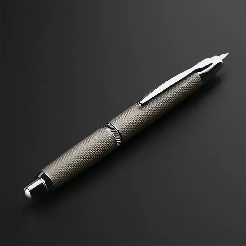 Hot Majohn A1 Professional Fountain Pen Fish Scale Design Press Retractable EF Nib Metal Body Office Executive Writing Gift Set