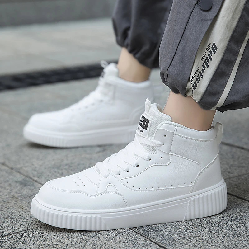 

Женская повседневная обувь, белые кроссовки для прогулок, уличная обувь на толстой подошве со шнуровкой, женские белые туфли на плоской подошве из искусственной кожи, роскошная мода