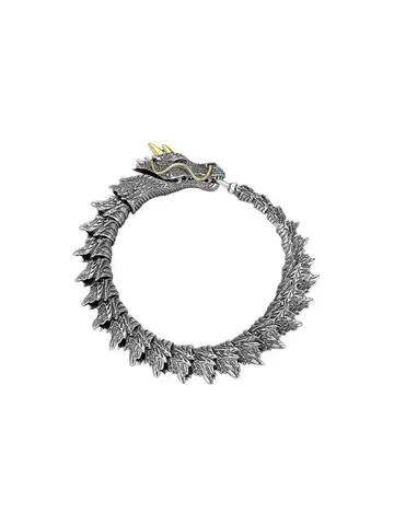 Bracciale drago buddismo tibetano tradizionale Bracciale con squame di drago prepotente per uomo Donna Regalo di gioielli con braccialetto amuleto fortunato
