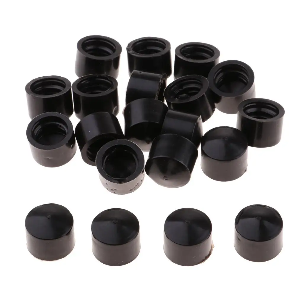 Skateboard Longboard Truck Replacement Cups - 20 Pack, Black, Skateboarding