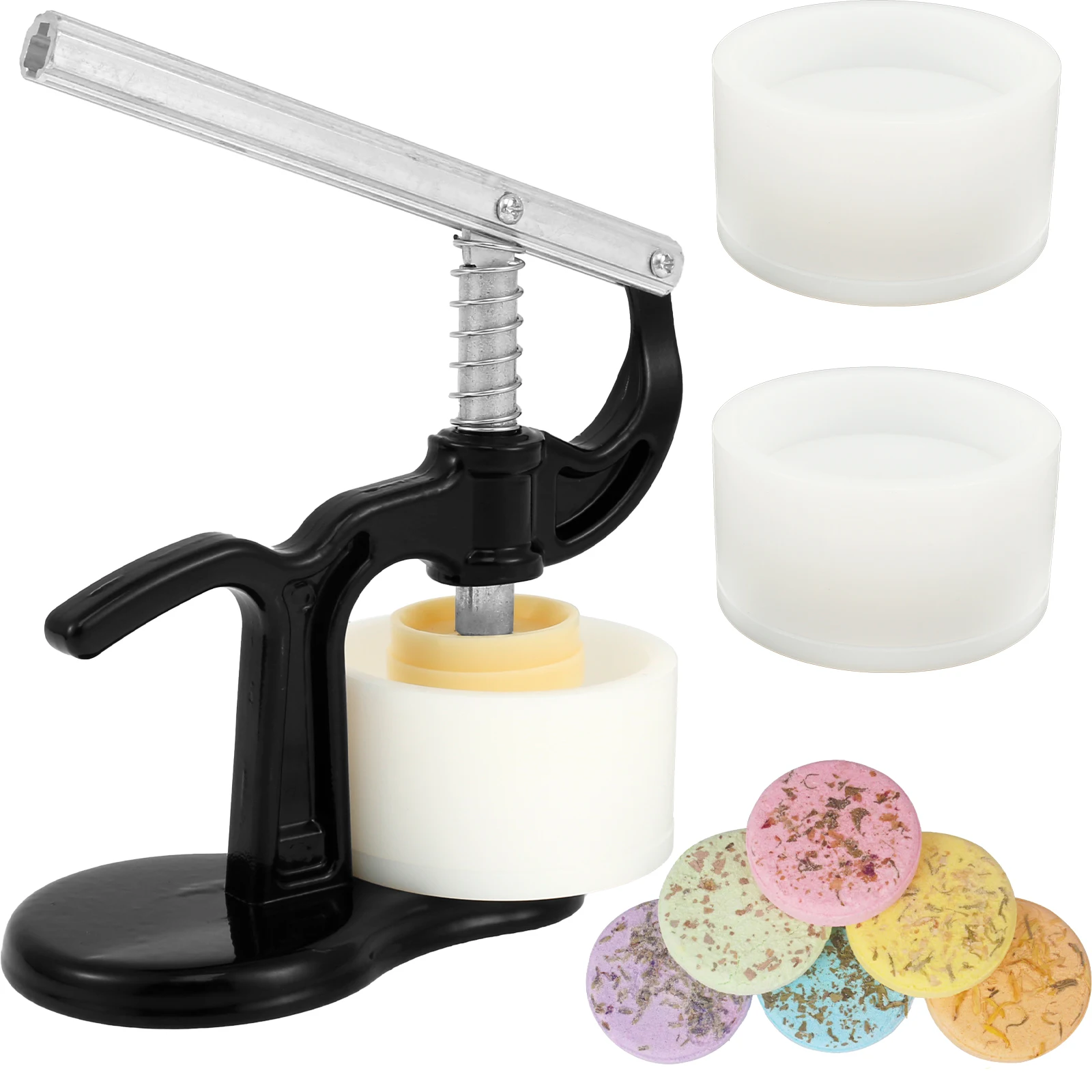 ステンレス製バスボム型プレスキット、プラスチック型付きdiyバスボムプレス機、自家製スパ発泡バスボム、手作りギフト