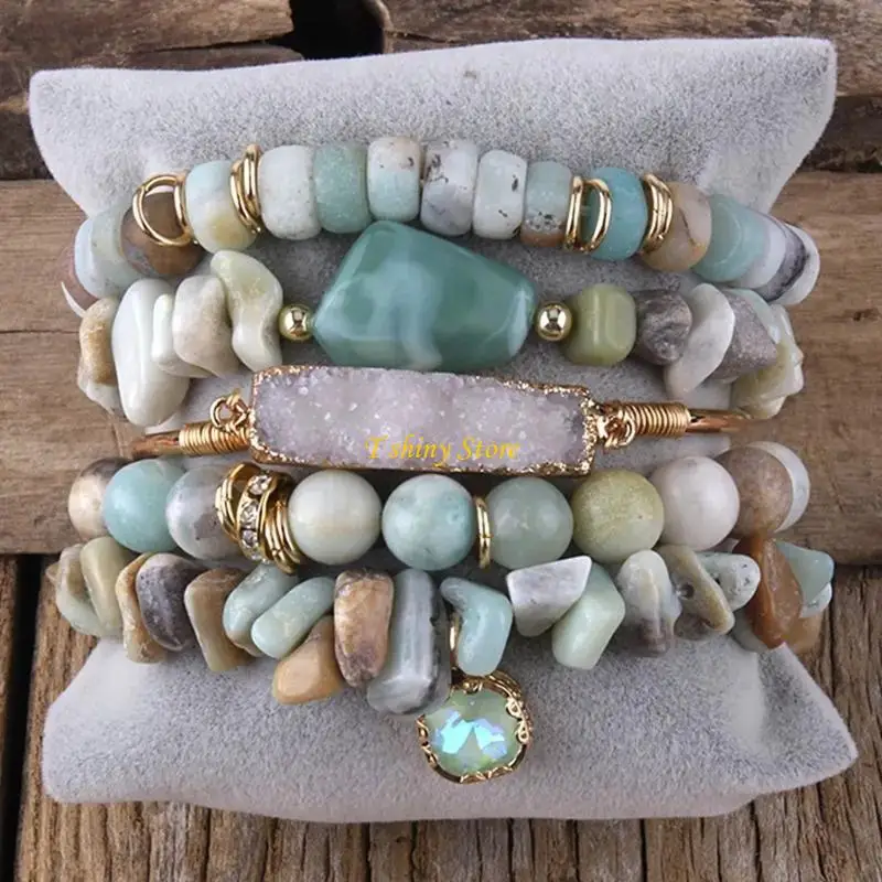 N58F Beads Jewelry Natural Stone Jewelry Stone Texture Perfect for Friend or Lover