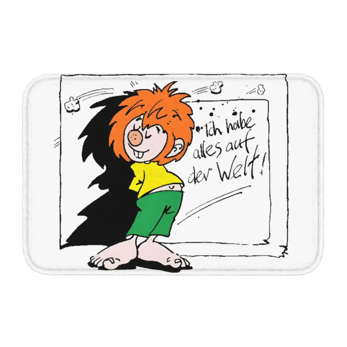 Red Haired Fairy Pumuckl Anti-Slip Doormat Kitchen Mat Pumuckl Ich Habe Alles Auf Der Welt Floor Carpet Entrance Door Rug