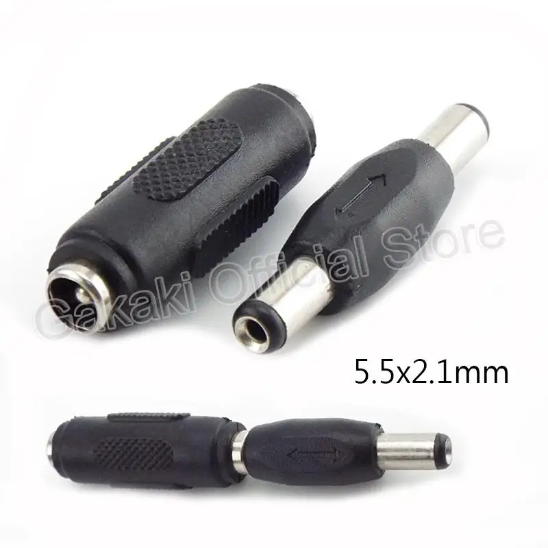 5.5x2.1mm 12V DC Power Female to Female Plug Connector Jack  Male to Male Plug Jack CCTV Mounting Adaptor Socket