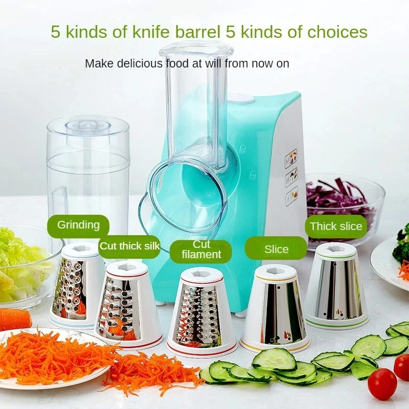 150W Multifunctional Electric Salad Fruit Slicer Cutter Carrot Potato Chopper Vegetables Grater Cutting Machine Kitchen Tolls