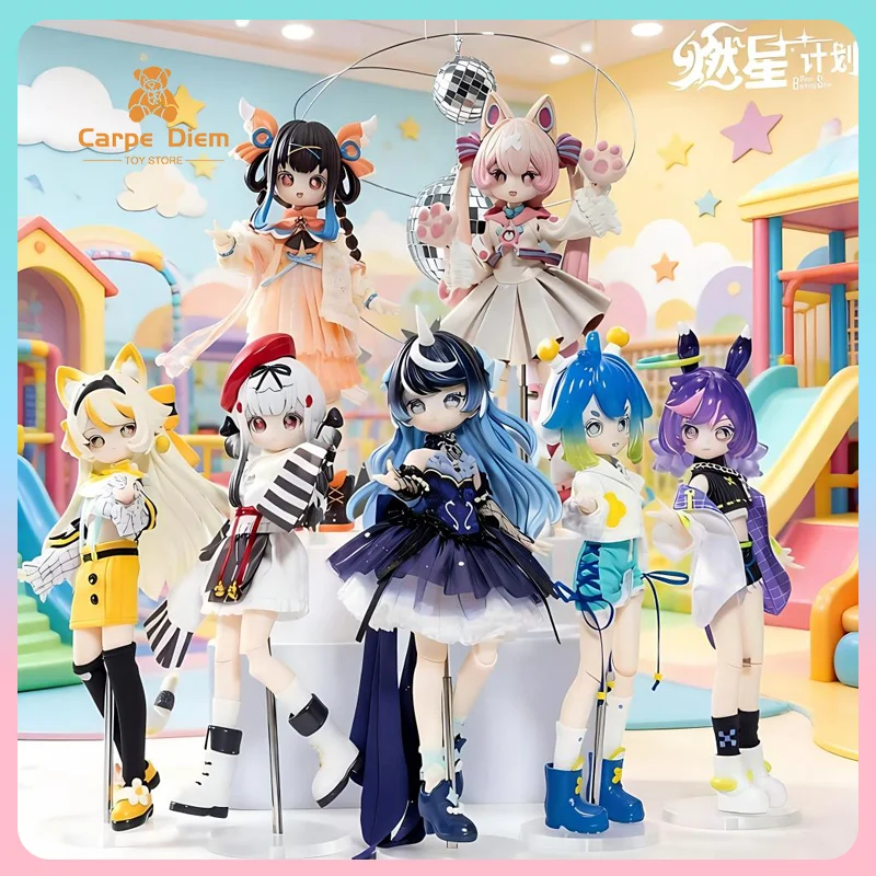 

Original Star Project 8 Points Bjd Poseable Action Figure Blind Box Healing Ornament Girlish Heart Trendy Cute Toys Girls Gift