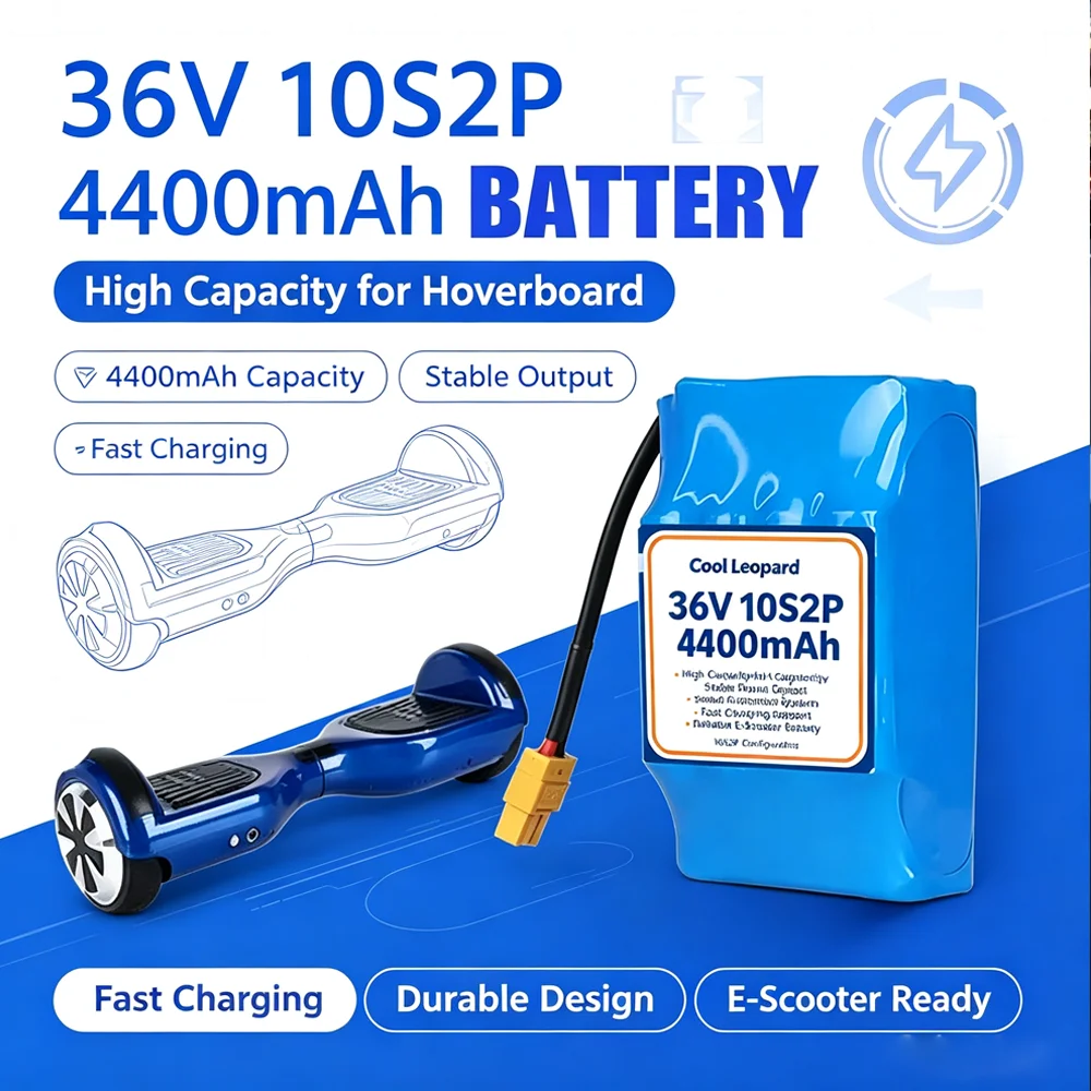 NEW Genuine 36V 10S2P Lithium Packs 4400mAh-12000mAh Long Range Recharge Cells For Self Balance Scooter Hoverboard Unicycle Kit