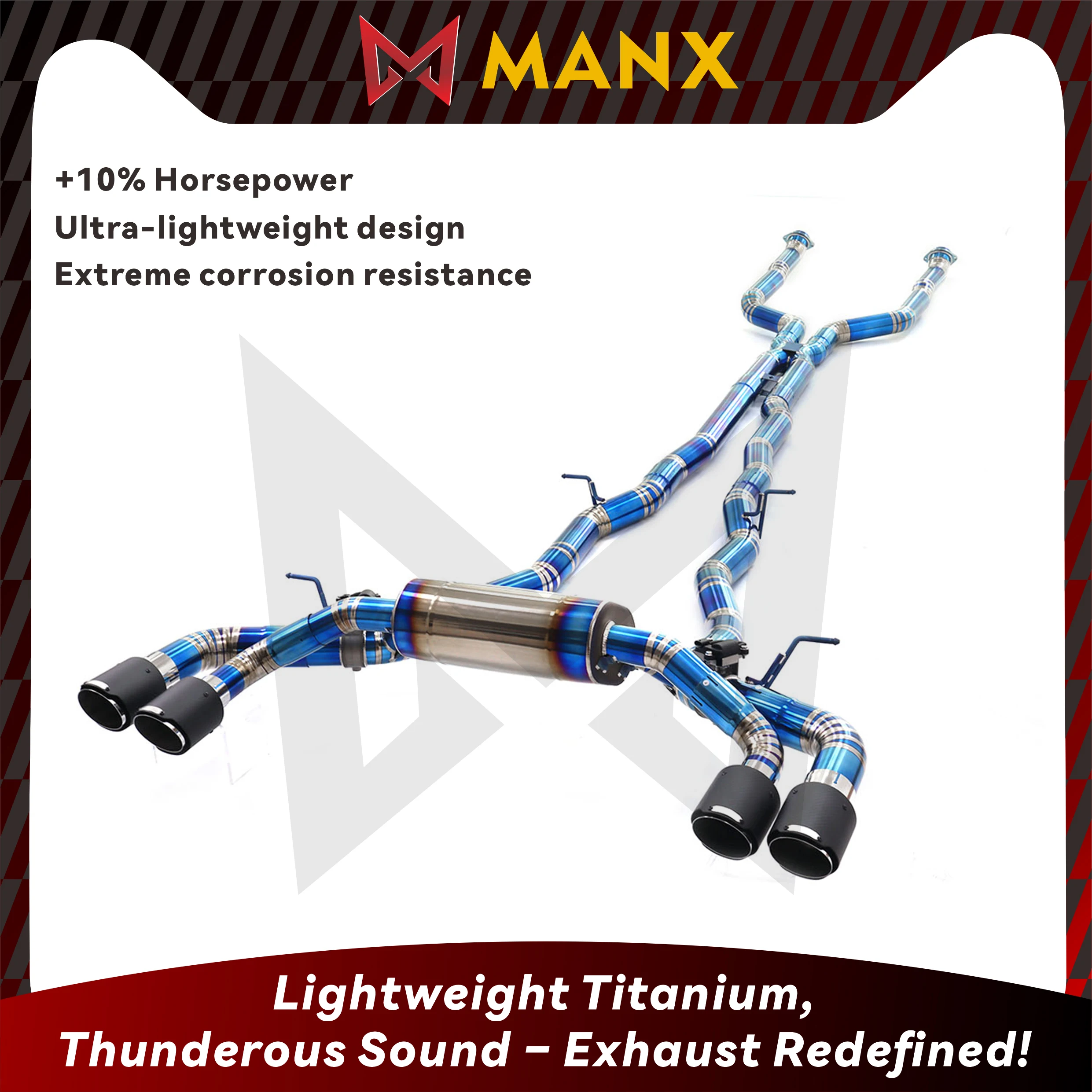 

MANX Exhaust high performance Catback For BMW M5 G90 G99 Muffler With Valve Quality Certification Accesorios Para Auto