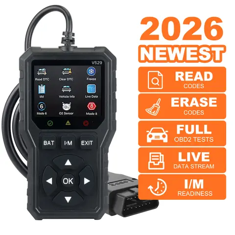V529 OBD2 Diagnostic Scanner Auto Car Code Reader And Scanner Vehicles' Health Inspection Tool