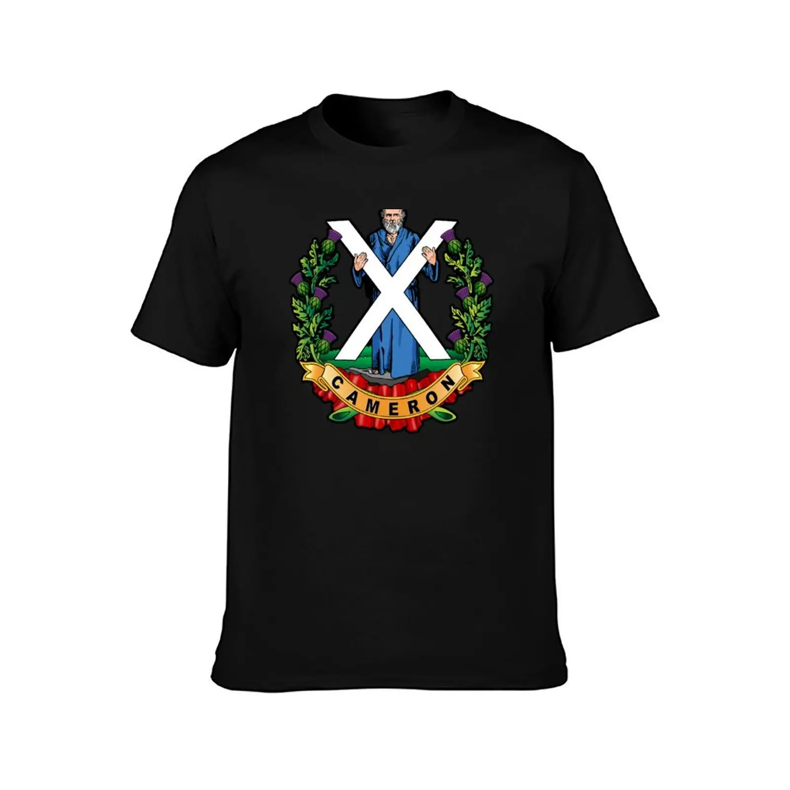QUEEN'S OWN CAMERON HIGHLANDERS T-Shirt Summer Casual Cotton Tee Oversized Streetwear Tops Vintage Graphic Print 100% Cotton