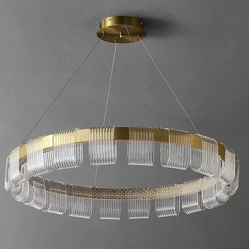 ثريا معلقة من الأكريليك الذهبي من الألومنيوم 2025، زينة للسقف، بريق LED، ارتفاع قابل للتعديل، مناسبة لغرفة الطعام #4