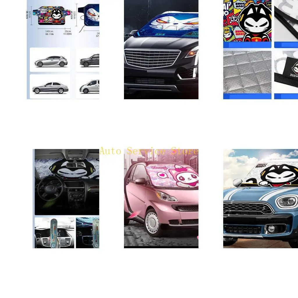 

462A Car Front Windscreen Cover Automobile Sunshades Cover Car Windshield Snow Sunshades Waterproof Car Cover