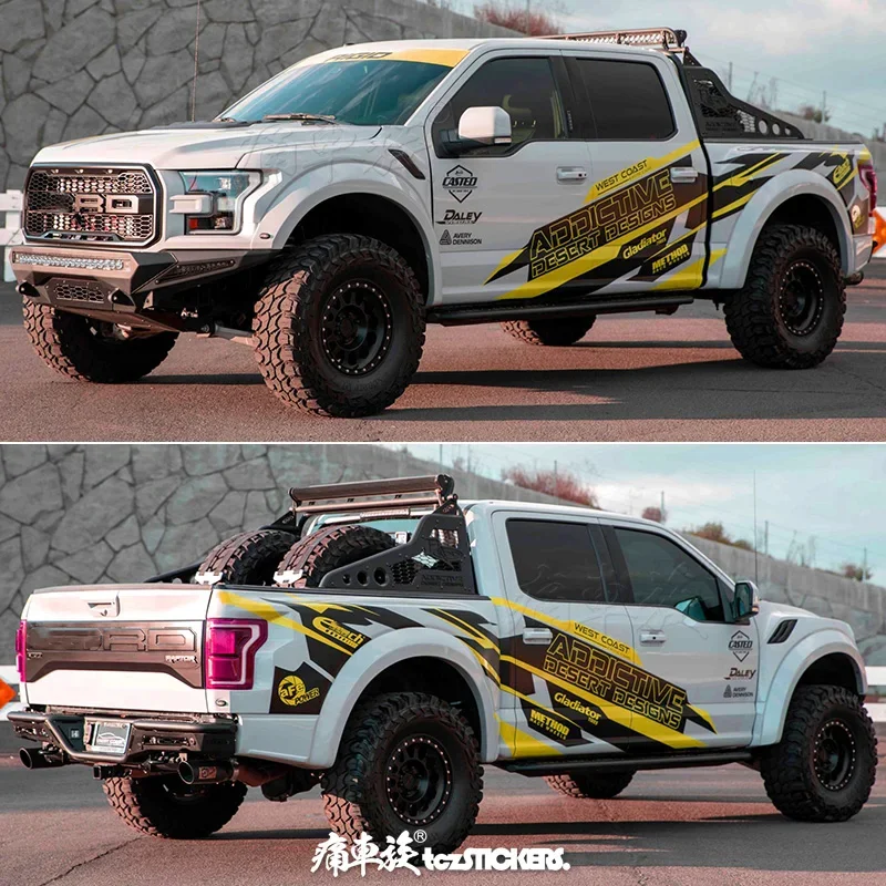 

Car Styling Customized modification Sport Sticker FOR Ford Raptor F150 Pickup truck Auto Body Decor Vinyl Decals Accessorie