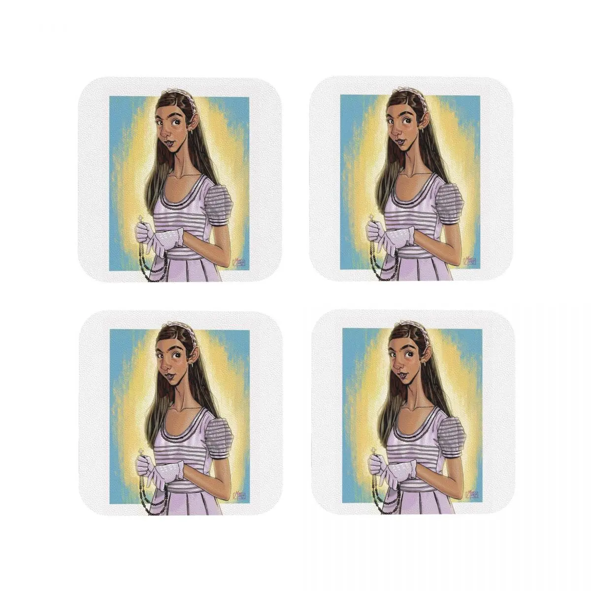 

Communion Coasters Kitchen Placemats Insulation Cup Coffee Mats For Decor Home Tableware Pads Set of 4